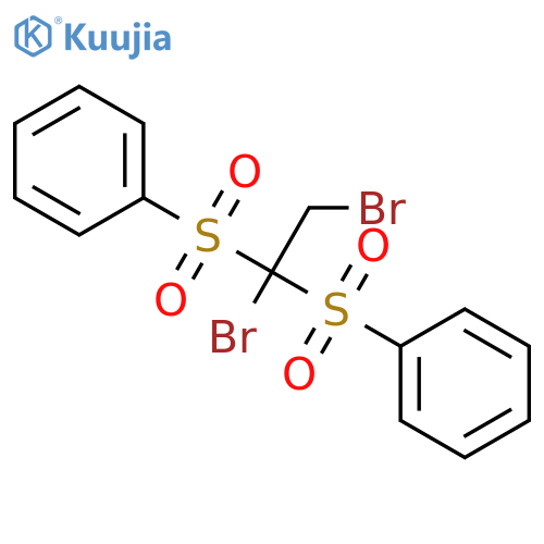 Benzene, 1,1'-[(1,2-dibromoethylidene)bis(sulfonyl)]bis- structure