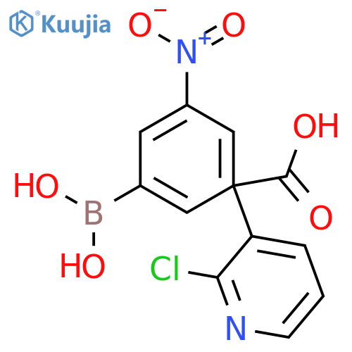 Benzoic acid, 3-borono-5-nitro-, 1-(2-chloro-3-pyridinyl) ester structure
