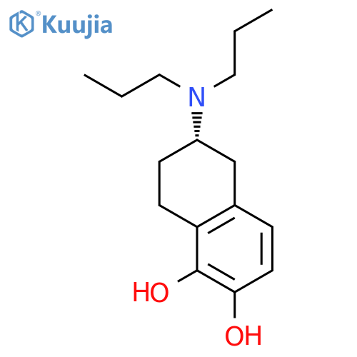 1,2-Naphthalenediol, 6-(dipropylamino)-5,6,7,8-tetrahydro-, (S)- structure