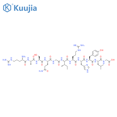 Glycine,L-arginyl-L-alanyl-L-seryl-L-glutaminylglycyl-L-isoleucyl-L-arginyl-L-histidyl-L-tyrosyl-L-leucyl- structure
