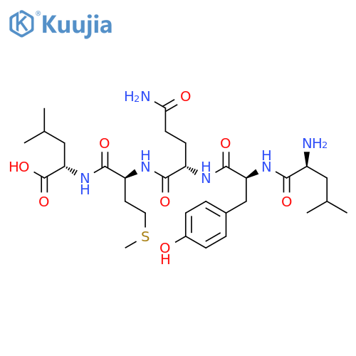 L-Leucine, L-leucyl-L-tyrosyl-L-glutaminyl-L-methionyl- structure