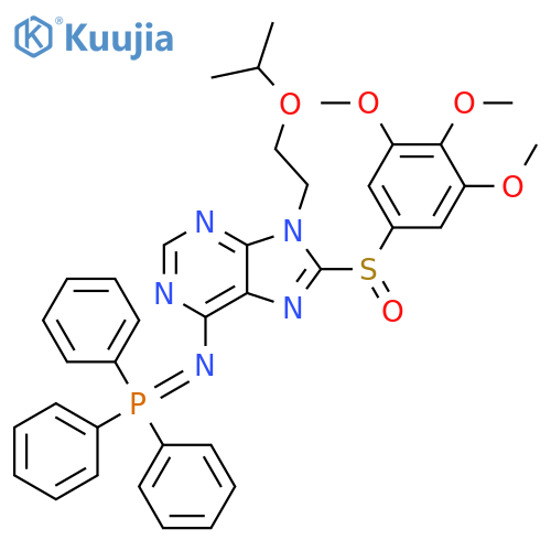 9H-Purin-6-amine,9-[2-(1-methylethoxy)ethyl]-8-[(3,4,5-trimethoxyphenyl)sulfinyl]-N-(triphenylphosphoranylidene)- structure
