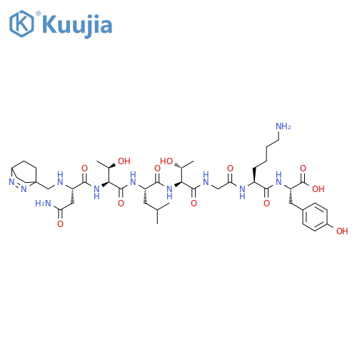 L-Tyrosine, N-(2,3-diazabicyclo[2.2.2]oct-2-en-1-ylmethyl)-L-asparaginyl-L-threonyl-L-leucyl-L-threonylglycyl-L-lysyl- (9CI) structure