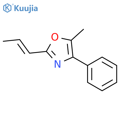 Oxazole, 5-methyl-4-phenyl-2-(1-propenyl)- structure