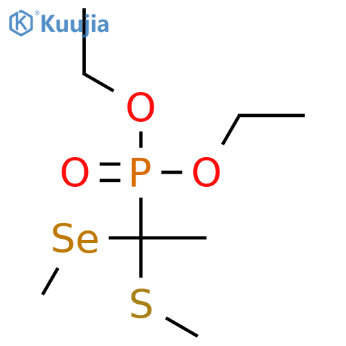 Phosphonic acid, [1-(methylseleno)-1-(methylthio)ethyl]-, diethyl ester structure