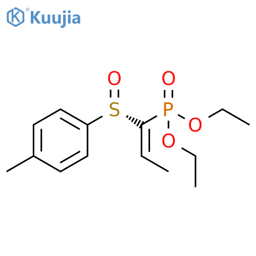 Phosphonic acid, [(1E)-1-[(S)-(4-methylphenyl)sulfinyl]-1-propenyl]-,diethyl ester structure