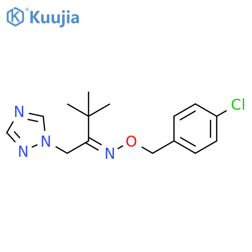 2-Butanone, 3,3-dimethyl-1-(1H-1,2,4-triazol-1-yl)-,O-[(4-chlorophenyl)methyl]oxime, (2E)- structure