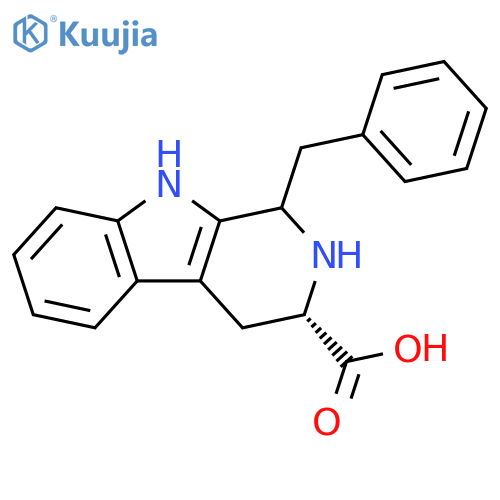 1H-Pyrido[3,4-b]indole-3-carboxylic acid, 2,3,4,9-tetrahydro-1-(phenylmethyl)-, (3S)- structure