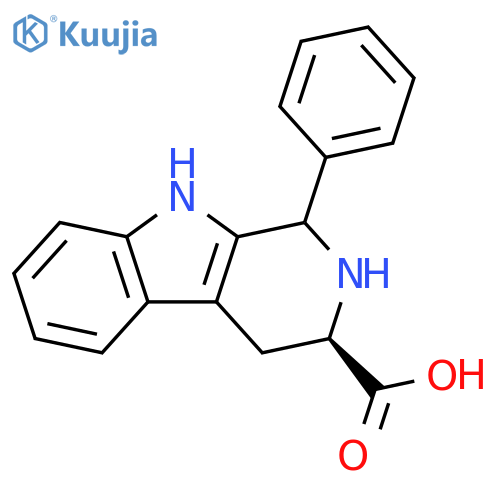 1H-Pyrido[3,4-b]indole-3-carboxylic acid, 2,3,4,9-tetrahydro-1-phenyl-,(3R)- structure