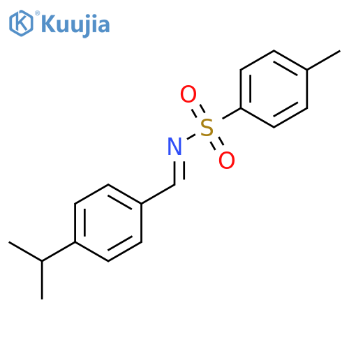 Benzenesulfonamide, 4-methyl-N-[[4-(1-methylethyl)phenyl]methylene]- structure