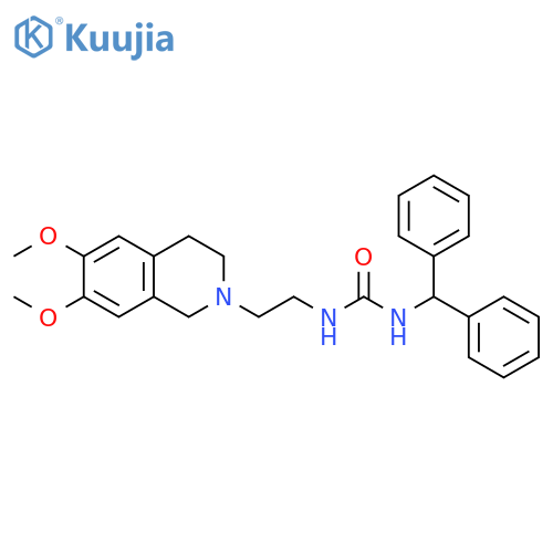 Urea,N-[2-(3,4-dihydro-6,7-dimethoxy-2(1H)-isoquinolinyl)ethyl]-N'-(diphenylmethyl)- structure