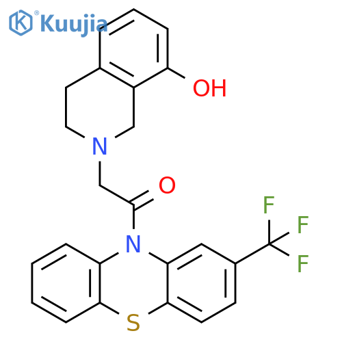 Ethanone, 2-(3,4-dihydro-8-hydroxy-2(1H)-isoquinolinyl)-1-[2-(trifluoromethyl)-10H-phenothiazin-10-yl]- structure