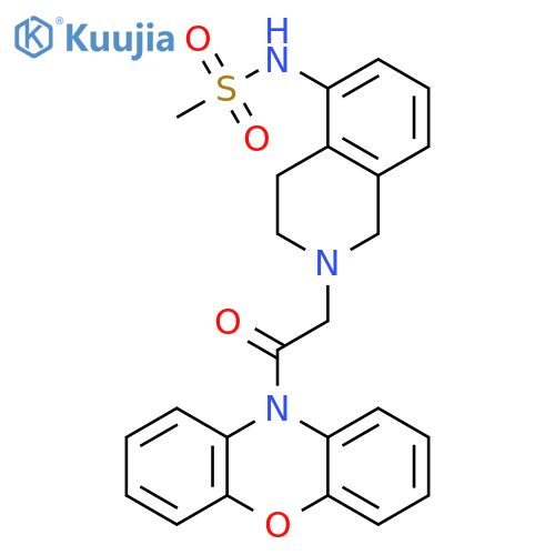 10H-Phenoxazine,10-[[3,4-dihydro-5-[(methylsulfonyl)amino]-2(1H)-isoquinolinyl]acetyl]- structure