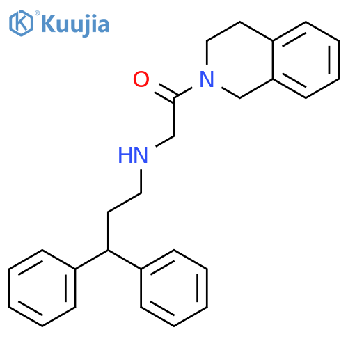 Isoquinoline, 2-[[(3,3-diphenylpropyl)amino]acetyl]-1,2,3,4-tetrahydro- structure