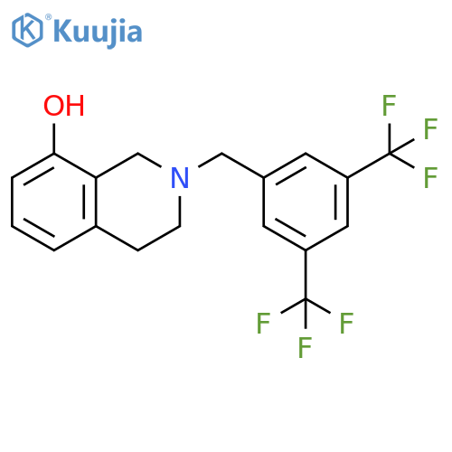 8-Isoquinolinol, 2-[[3,5-bis(trifluoromethyl)phenyl]methyl]-1,2,3,4-tetrahydro- structure