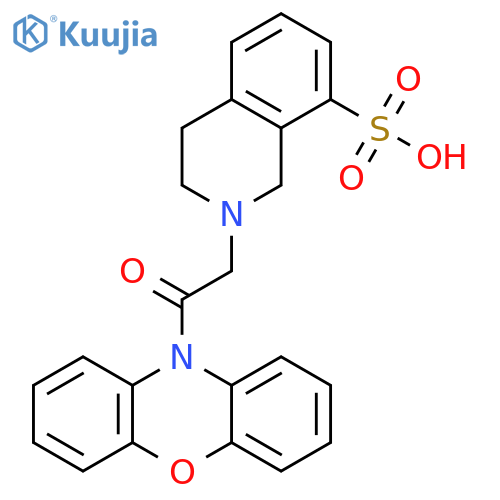 8-Isoquinolinesulfonic acid, 1,2,3,4-tetrahydro-2-[2-oxo-2-(10H-phenoxazin-10-yl)ethyl]- structure