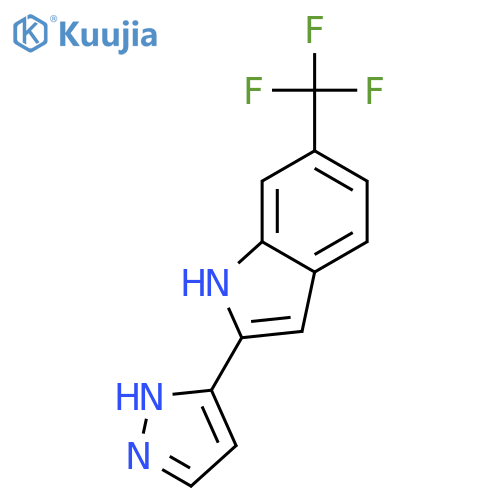 1H-Indole, 2-(1H-pyrazol-3-yl)-6-(trifluoromethyl)- structure
