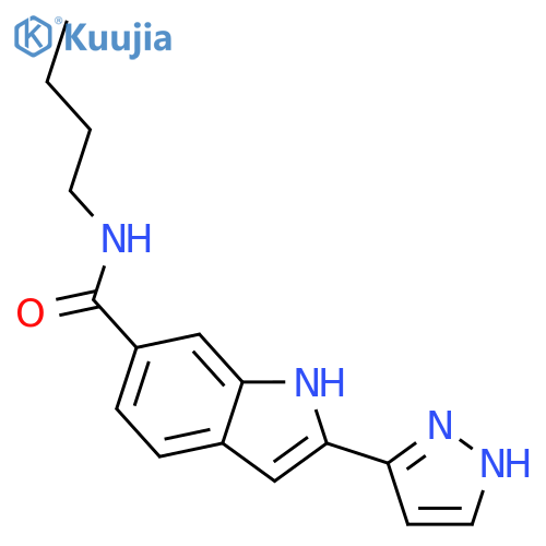 1H-Indole-6-carboxamide, N-butyl-2-(1H-pyrazol-3-yl)- structure