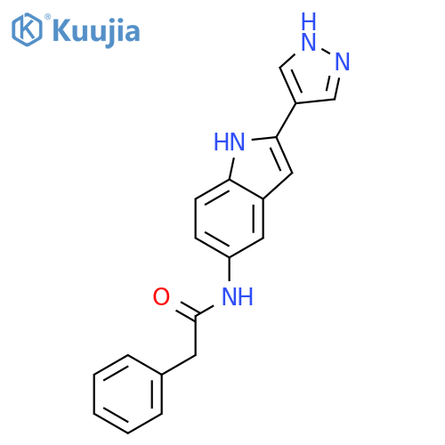 Benzeneacetamide, N-[2-(1H-pyrazol-4-yl)-1H-indol-5-yl]- structure