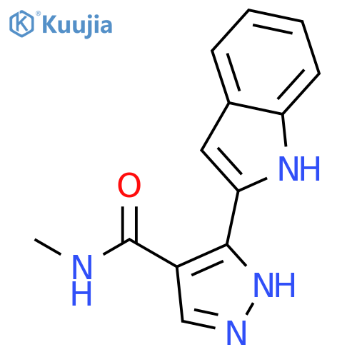 1H-Pyrazole-4-carboxamide, 3-(1H-indol-2-yl)-N-methyl- structure