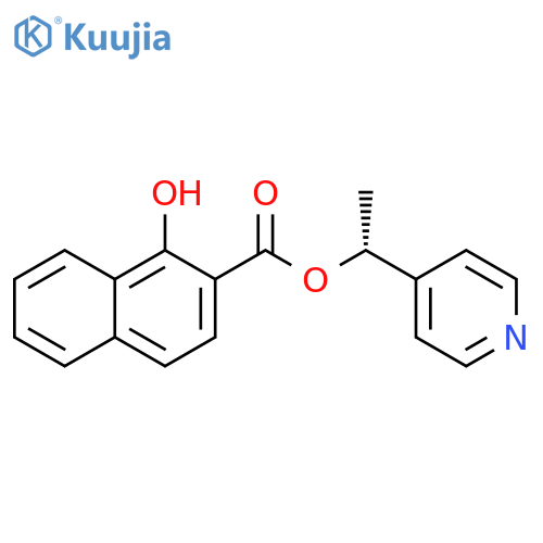 2-Naphthalenecarboxylic acid, 1-hydroxy-, (1R)-1-(4-pyridinyl)ethylester structure