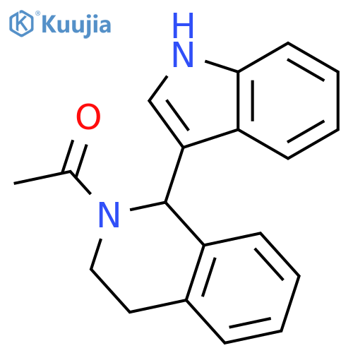 Isoquinoline, 2-acetyl-1,2,3,4-tetrahydro-1-(1H-indol-3-yl)- structure