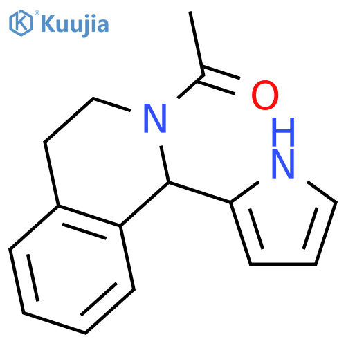 Isoquinoline, 2-acetyl-1,2,3,4-tetrahydro-1-(1H-pyrrol-2-yl)- structure