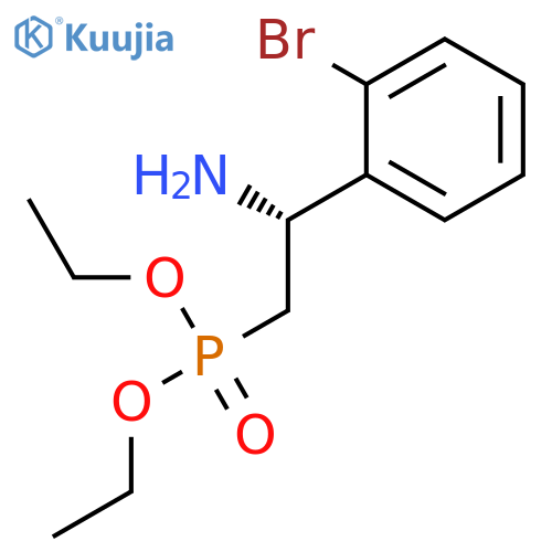 Phosphonic acid, [(2R)-2-amino-2-(2-bromophenyl)ethyl]-, diethyl ester structure