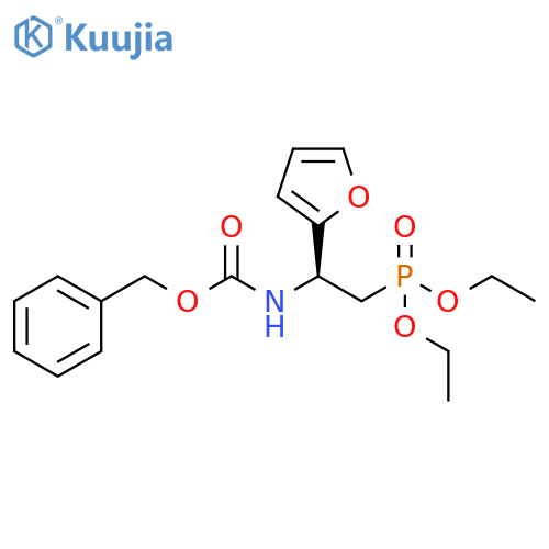 Carbamic acid, [(1S)-2-(diethoxyphosphinyl)-1-(2-furanyl)ethyl]-, phenylmethyl ester (9CI) structure