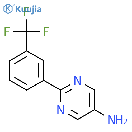 5-Pyrimidinamine, 2-[3-(trifluoromethyl)phenyl]- structure