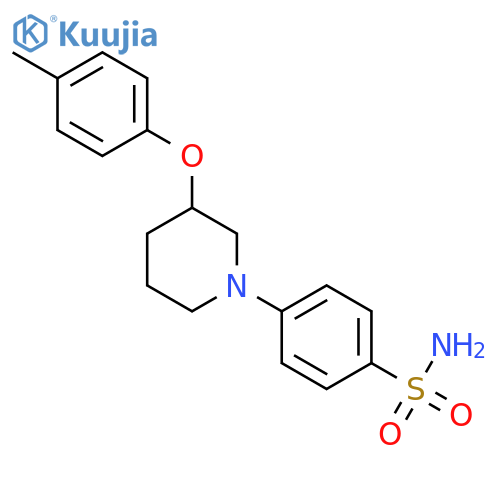 Benzenesulfonamide, 4-[3-(4-methylphenoxy)-1-piperidinyl]- structure