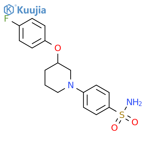 Benzenesulfonamide, 4-[3-(4-fluorophenoxy)-1-piperidinyl]- structure