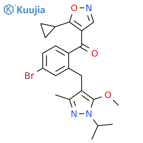 Methanone, [4-bromo-2-[[5-methoxy-3-methyl-1-(1-methylethyl)-1H-pyrazol-4-yl]methyl]phenyl](5-cyclopropyl-4-isoxazolyl)- structure