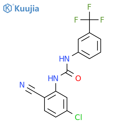 Urea, N-(5-chloro-2-cyanophenyl)-N'-[3-(trifluoromethyl)phenyl]- structure