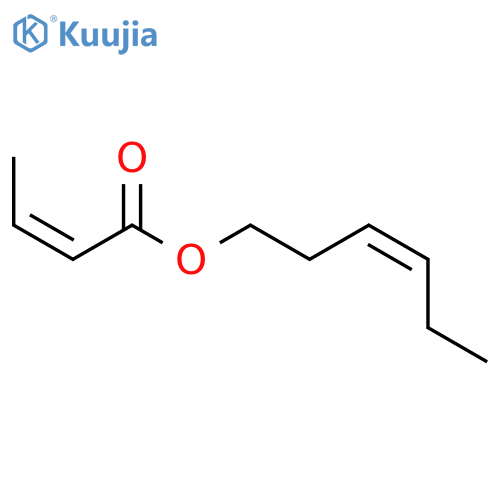 2-Butenoic acid, (3Z)-3-hexenyl ester, (2Z)- structure