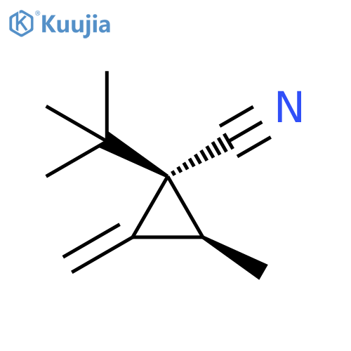 Cyclopropanecarbonitrile, 1-(1,1-dimethylethyl)-2-methyl-3-methylene-, (1S,2S)- structure