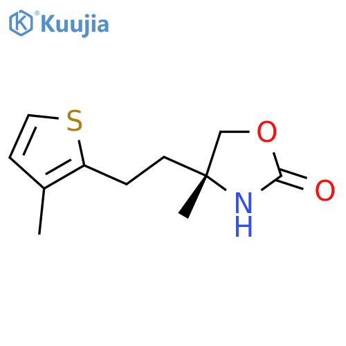 2-Oxazolidinone,4-methyl-4-[2-(3-methyl-2-thienyl)ethyl]-,(4R)-(9CI) structure