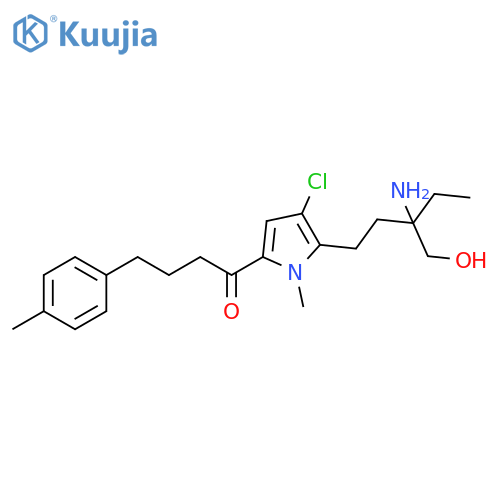 1-Butanone,1-[5-[3-amino-3-(hydroxymethyl)pentyl]-4-chloro-1-methyl-1H-pyrrol-2-yl]-4-(4-methylphenyl)- structure