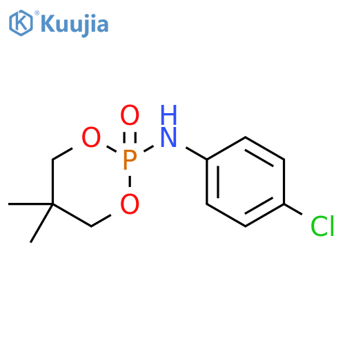 1,3,2-Dioxaphosphorinan-2-amine, N-(4-chlorophenyl)-5,5-dimethyl-, 2-oxide structure