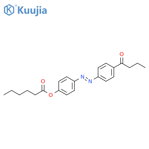 Hexanoic acid, 4-[[4-(1-oxobutyl)phenyl]azo]phenyl ester, (E)- structure