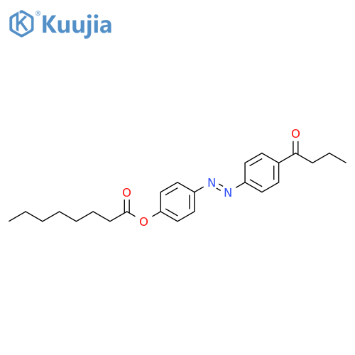 Octanoic acid, 4-[[4-(1-oxobutyl)phenyl]azo]phenyl ester, (E)- (9CI) structure
