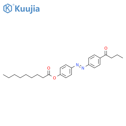 Nonanoic acid, 4-[[4-(1-oxobutyl)phenyl]azo]phenyl ester, (E)- structure