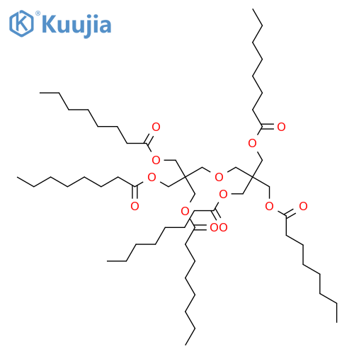 Octanoic acid,2-[[3-[(1-oxooctyl)oxy]-2,2-bis[[(1-oxooctyl)oxy]methyl]propoxy]methyl]-2-[[(1-oxooctyl)oxy]methyl]-1,3-propanediylester structure