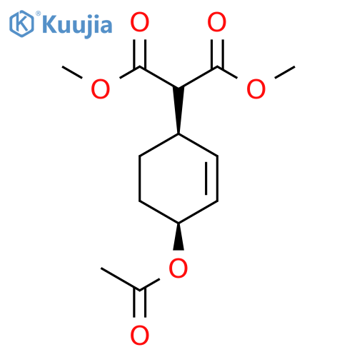 Propanedioic acid, [4-(acetyloxy)-2-cyclohexen-1-yl]-, dimethyl ester,cis- structure