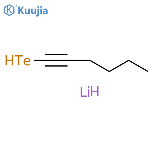 1-Hexyne-1-tellurol, lithium salt structure