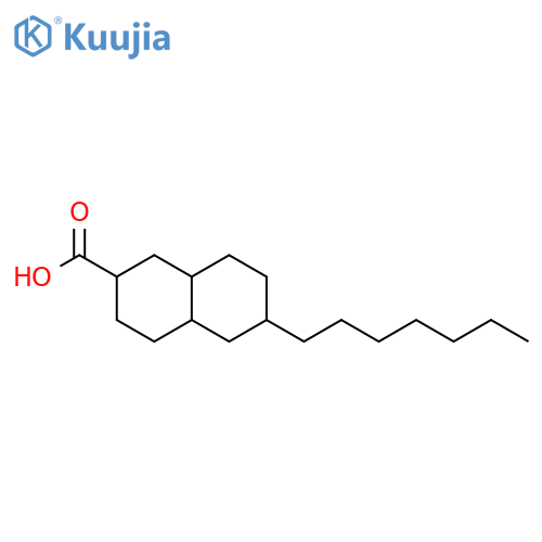 6-HEPTYLDECAHYDRONAPHTHALENE-2-CARBOXYLIC ACID structure