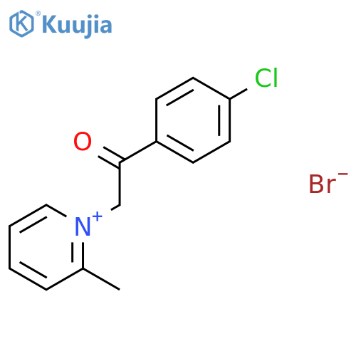 Pyridinium, 1-[2-(4-chlorophenyl)-2-oxoethyl]-2-methyl-, bromide structure