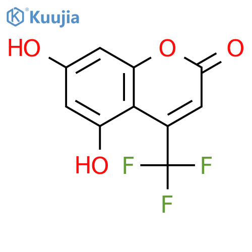 2H-1-Benzopyran-2-one, 5,7-dihydroxy-4-(trifluoromethyl)- structure
