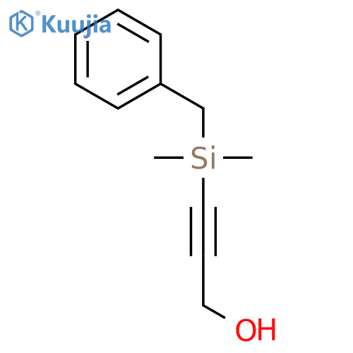 2-Propyn-1-ol, 3-[dimethyl(phenylmethyl)silyl]- structure