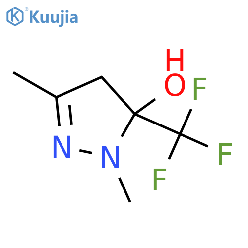 1,3-dimethyl-5-(trifluoromethyl)-4,5-dihydro-1H-pyrazol-5-ol structure